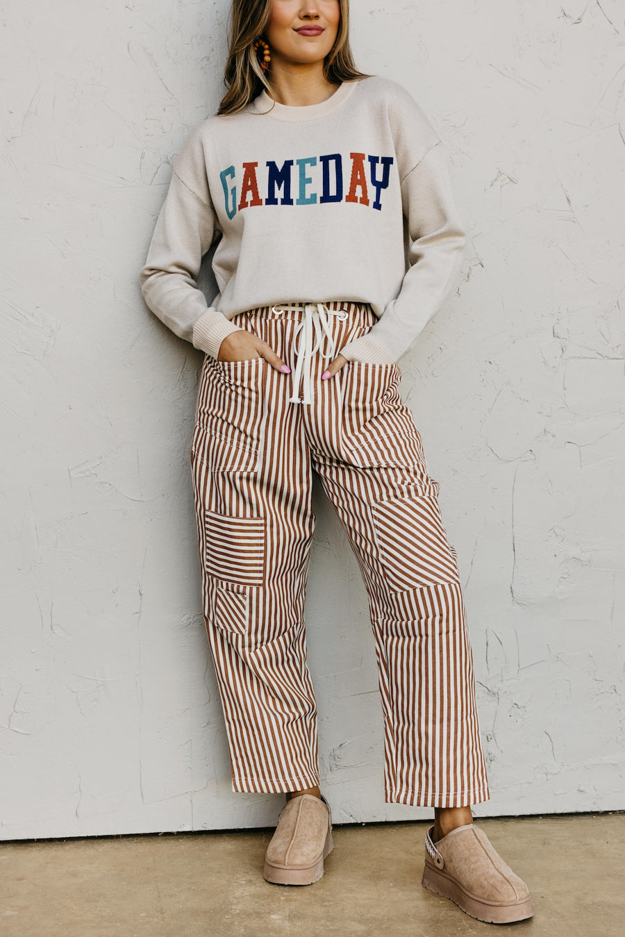 The Damion Striped Barrel Pants