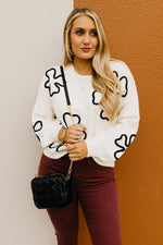 The Cedric Floral Outline Sweater