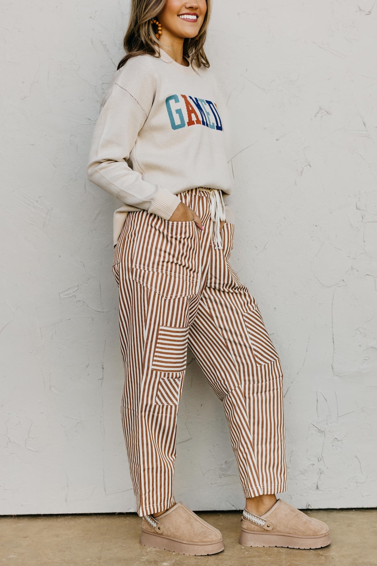 The Damion Striped Barrel Pants