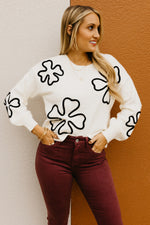 The Cedric Floral Outline Sweater