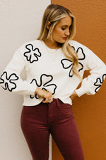 The Cedric Floral Outline Sweater