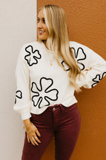 The Cedric Floral Outline Sweater