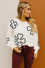 The Cedric Floral Outline Sweater