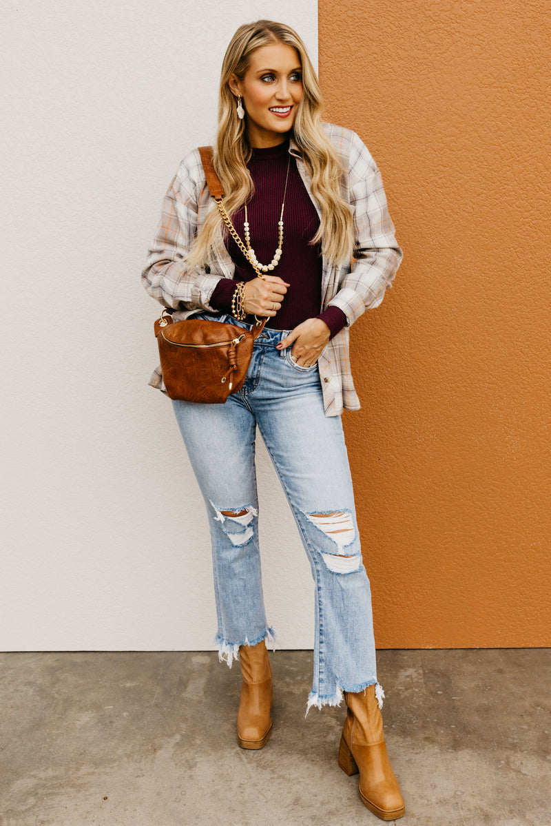 The Bryant Oversized Boyfriend Flannel Shirt