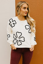 The Cedric Floral Outline Sweater