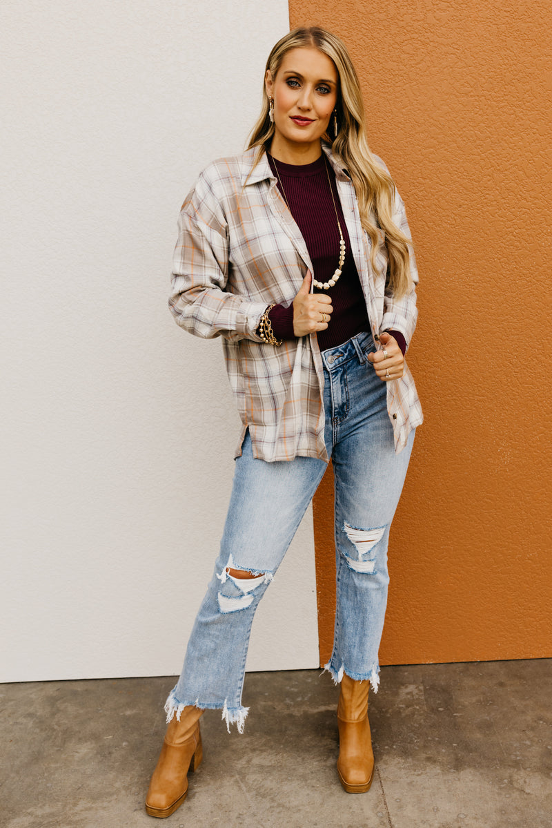 The Bryant Oversized Boyfriend Flannel Shirt