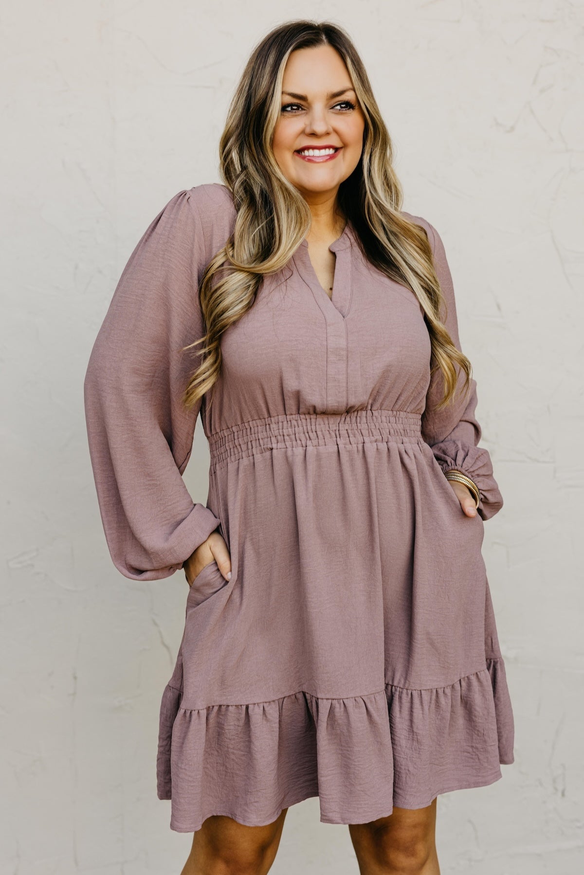 The Irene Elastic Waist Mini Dress