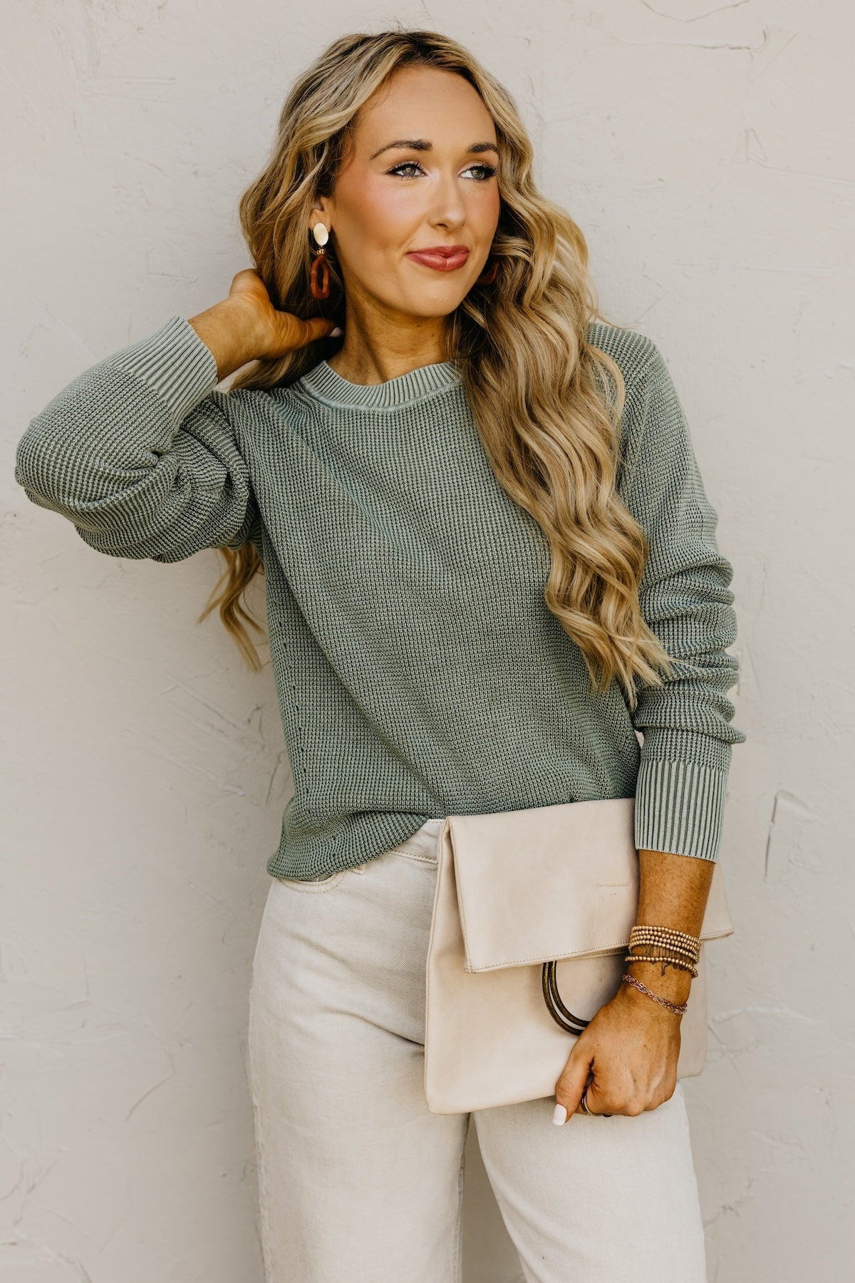 The Crosby Chunky Waffle Knit Sweater