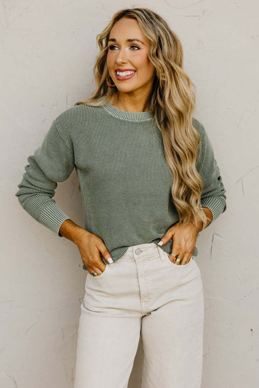 The Crosby Chunky Waffle Knit Sweater