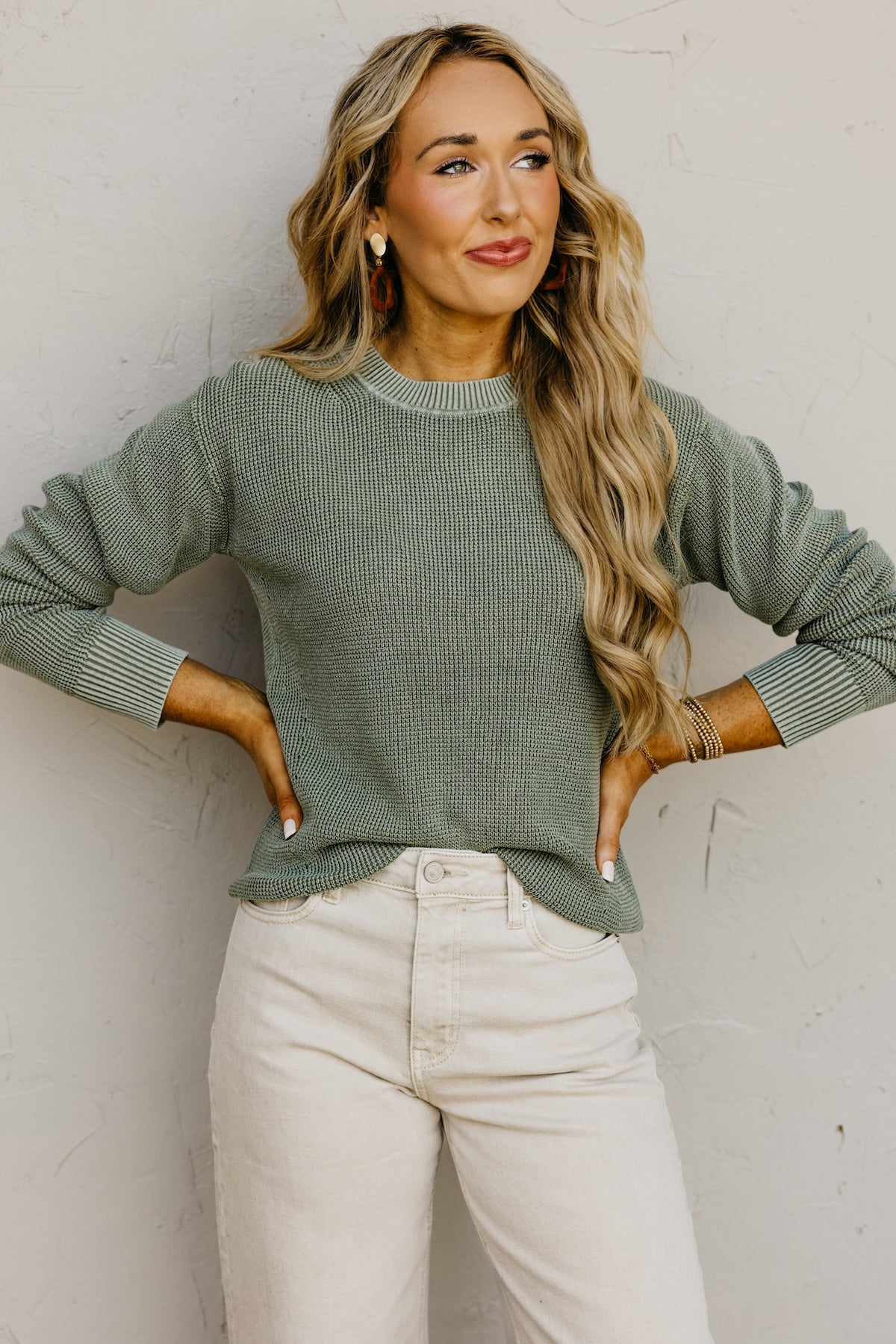 The Crosby Chunky Waffle Knit Sweater