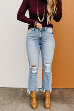 Lovervet By Vervet Denim | The Vada High Rise Crop Flare Jeans