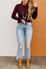 Lovervet By Vervet Denim | The Vada High Rise Crop Flare Jeans