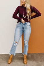 Lovervet By Vervet Denim | The Vada High Rise Crop Flare Jeans