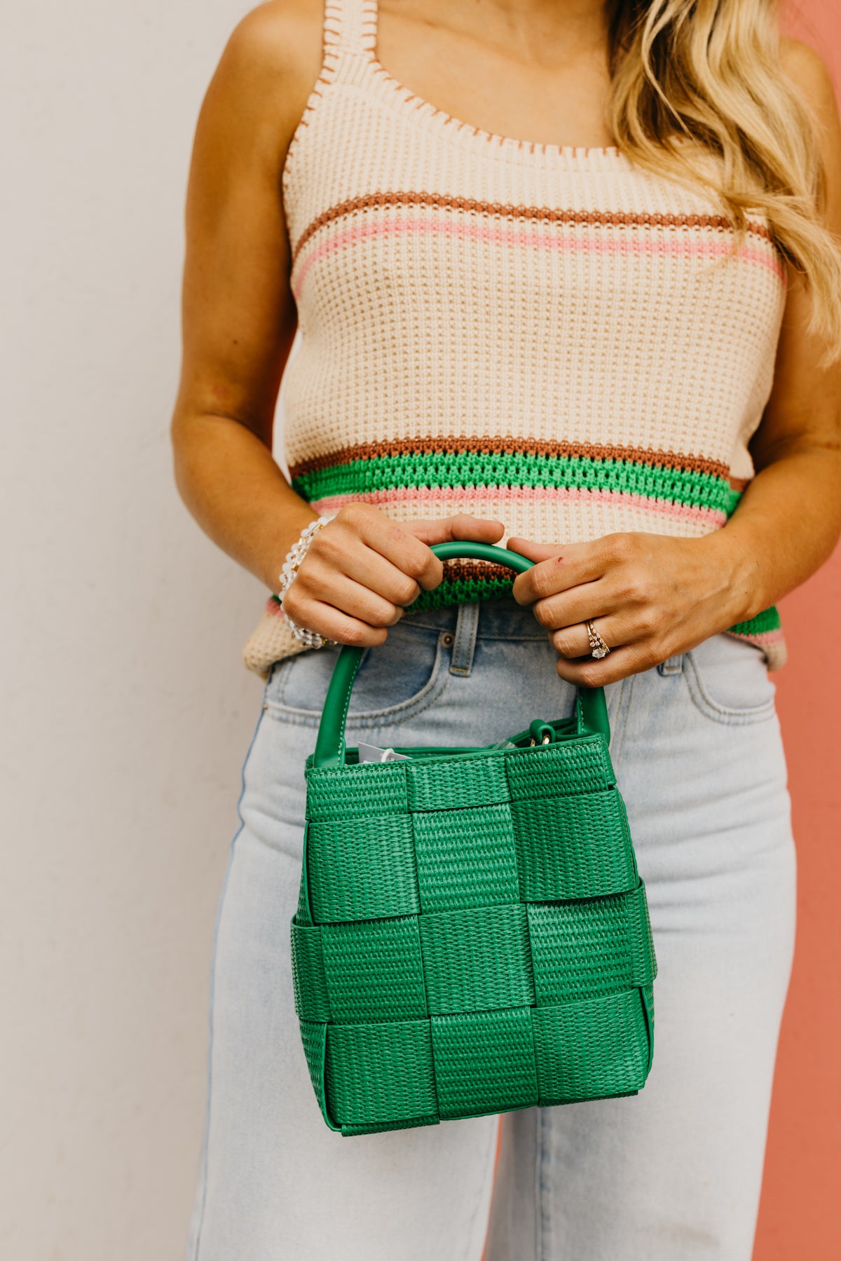 The Kennedy Woven Bucket Handbag