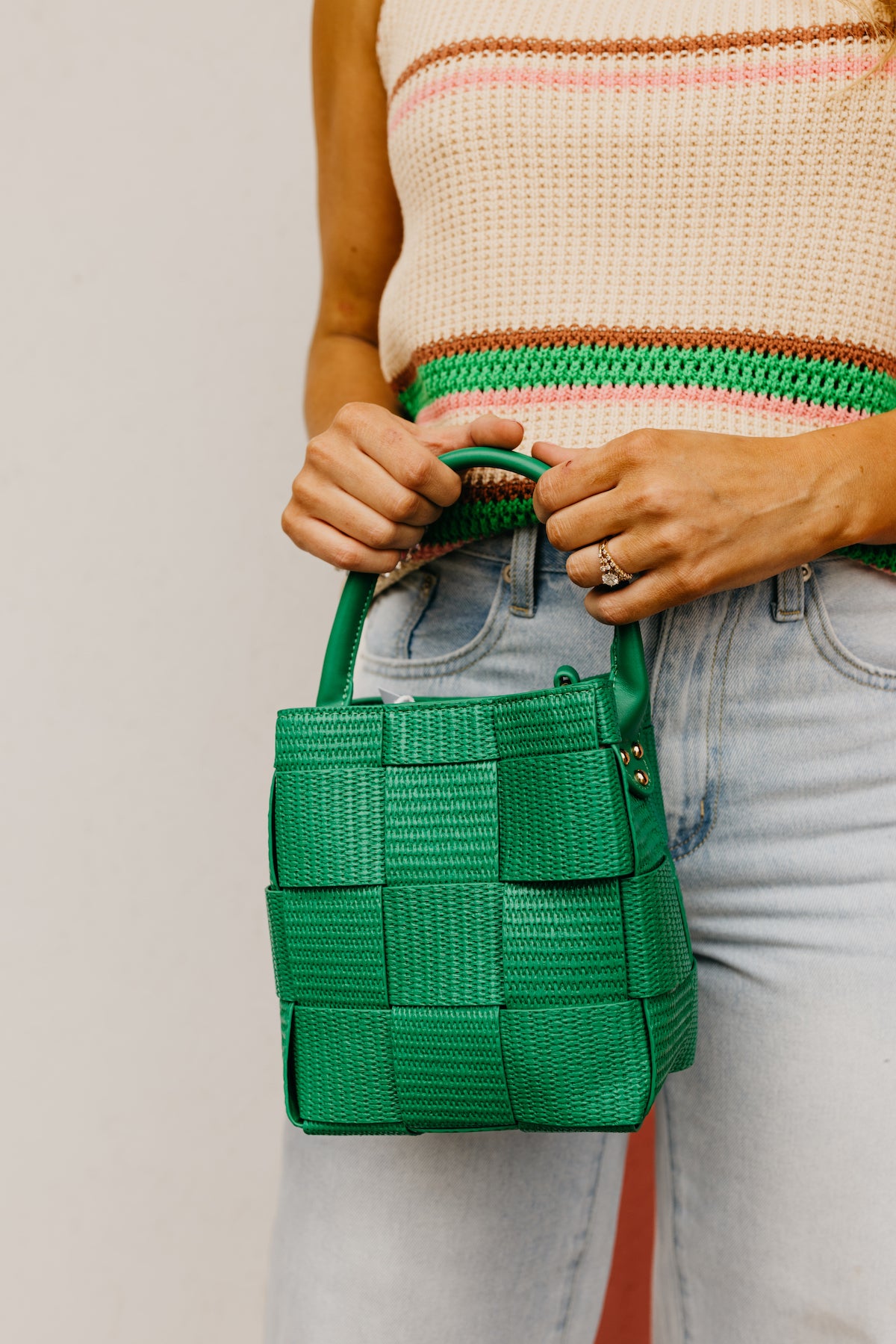 The Kennedy Woven Bucket Handbag