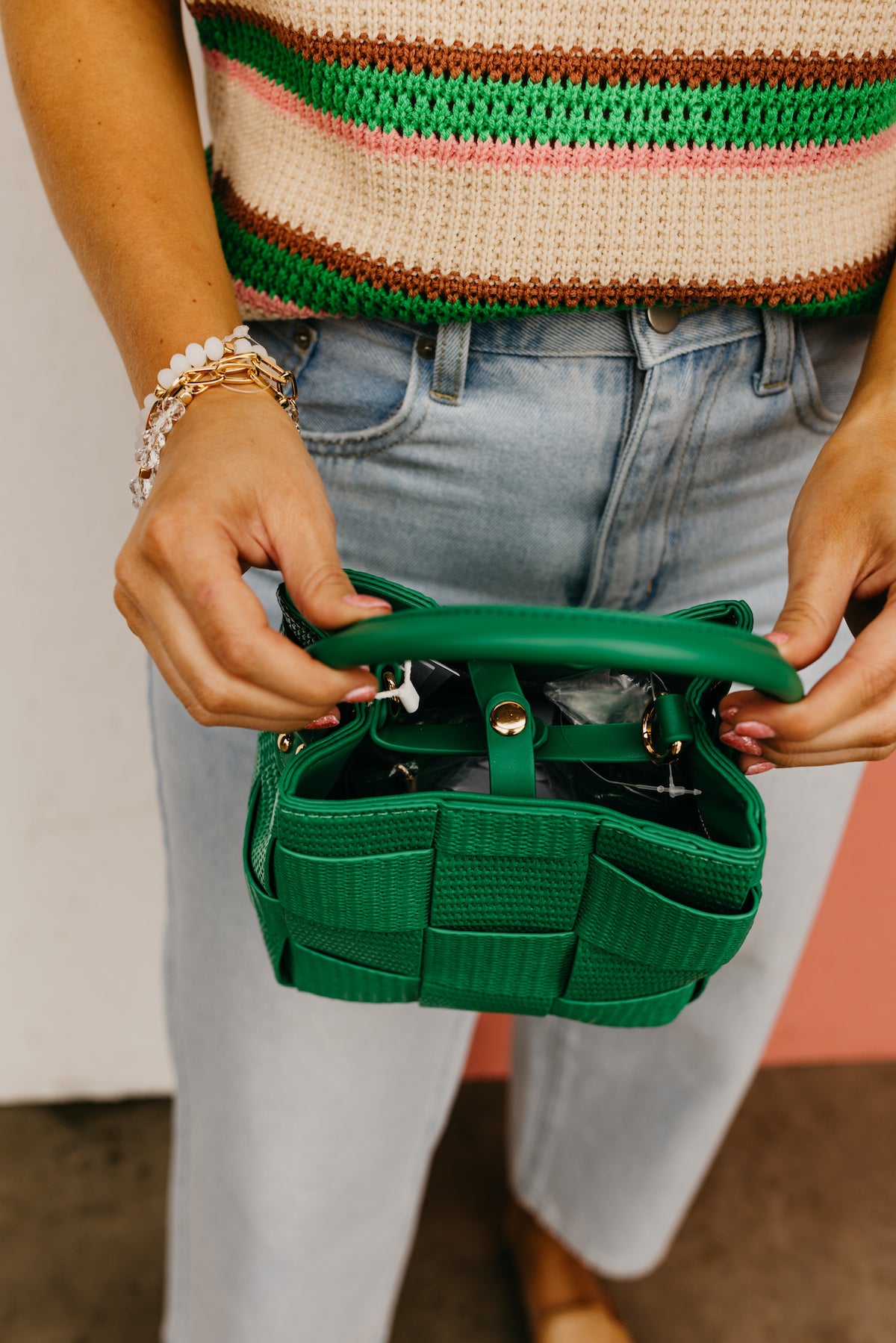 The Kennedy Woven Bucket Handbag