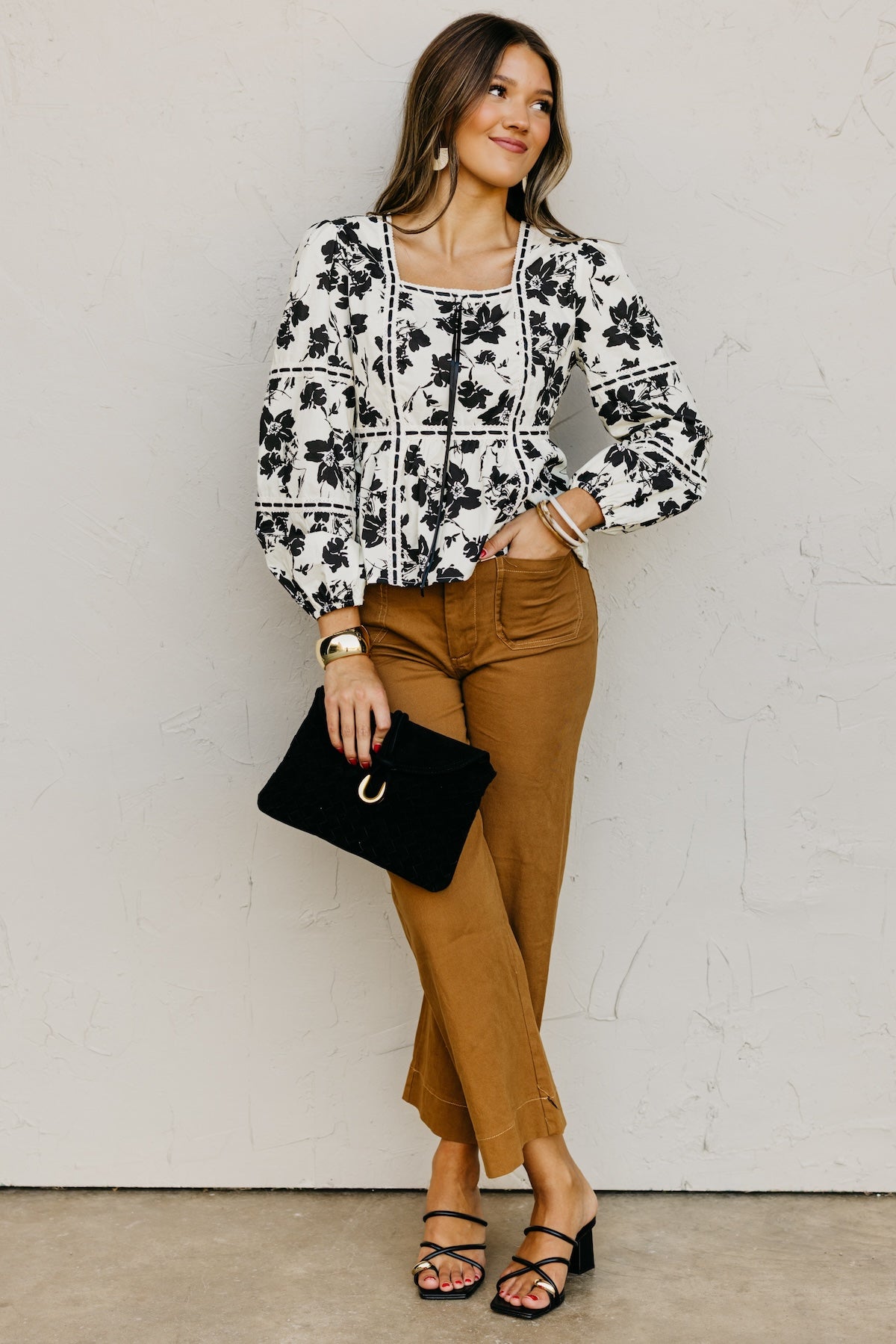 The Sanders Floral Woven Top