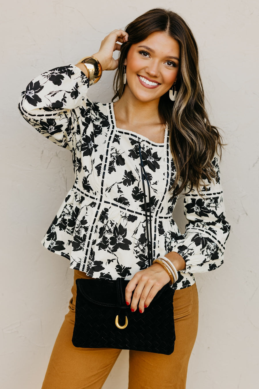 The Sanders Floral Woven Top
