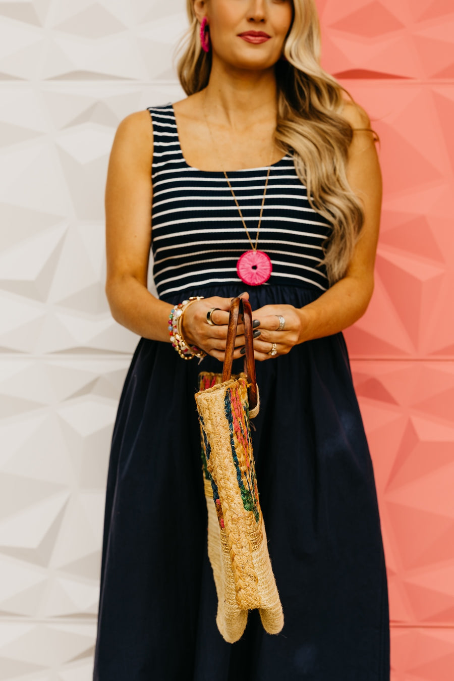 The Caylee Floral Jute Tote Bag