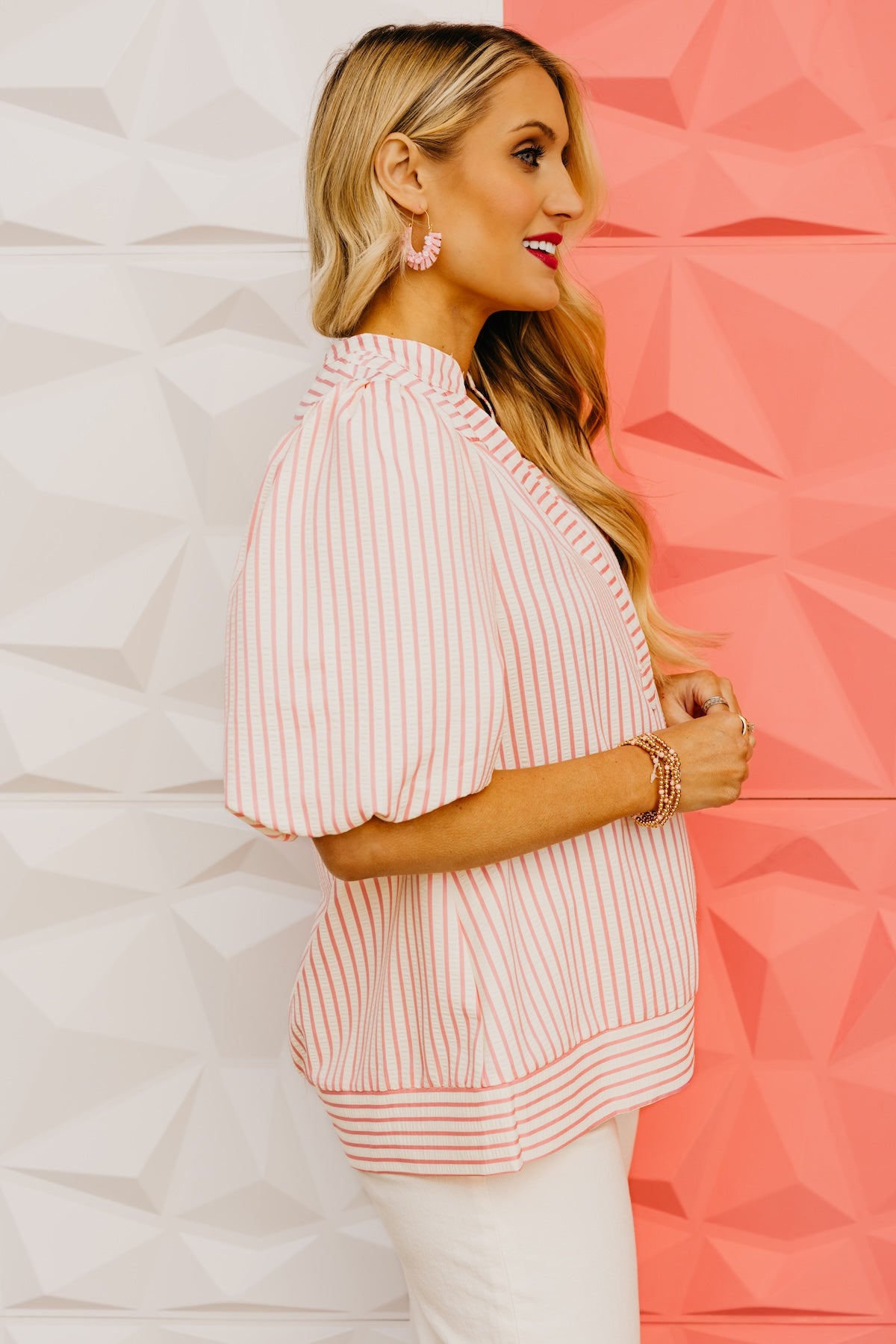 The Margot Stripe Woven Top