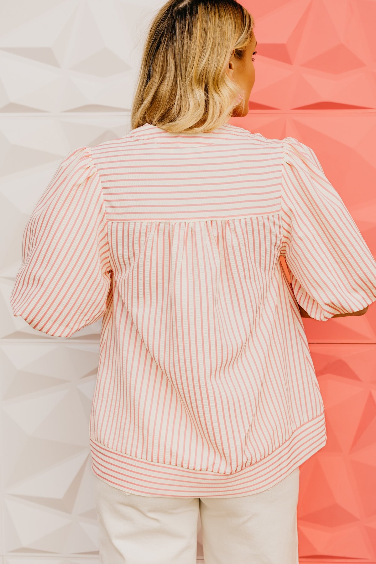 The Margot Stripe Woven Top