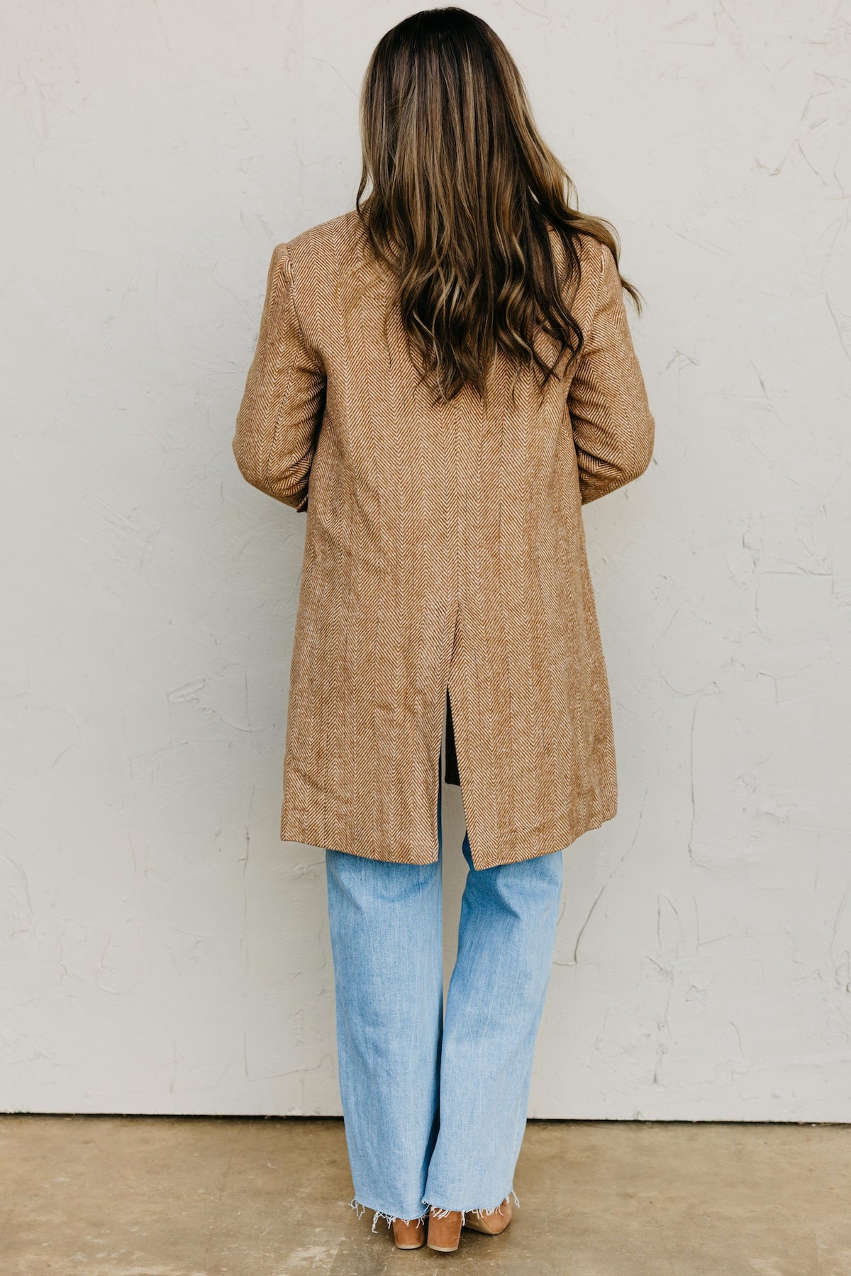 The Colleen Herringbone Duster Coat