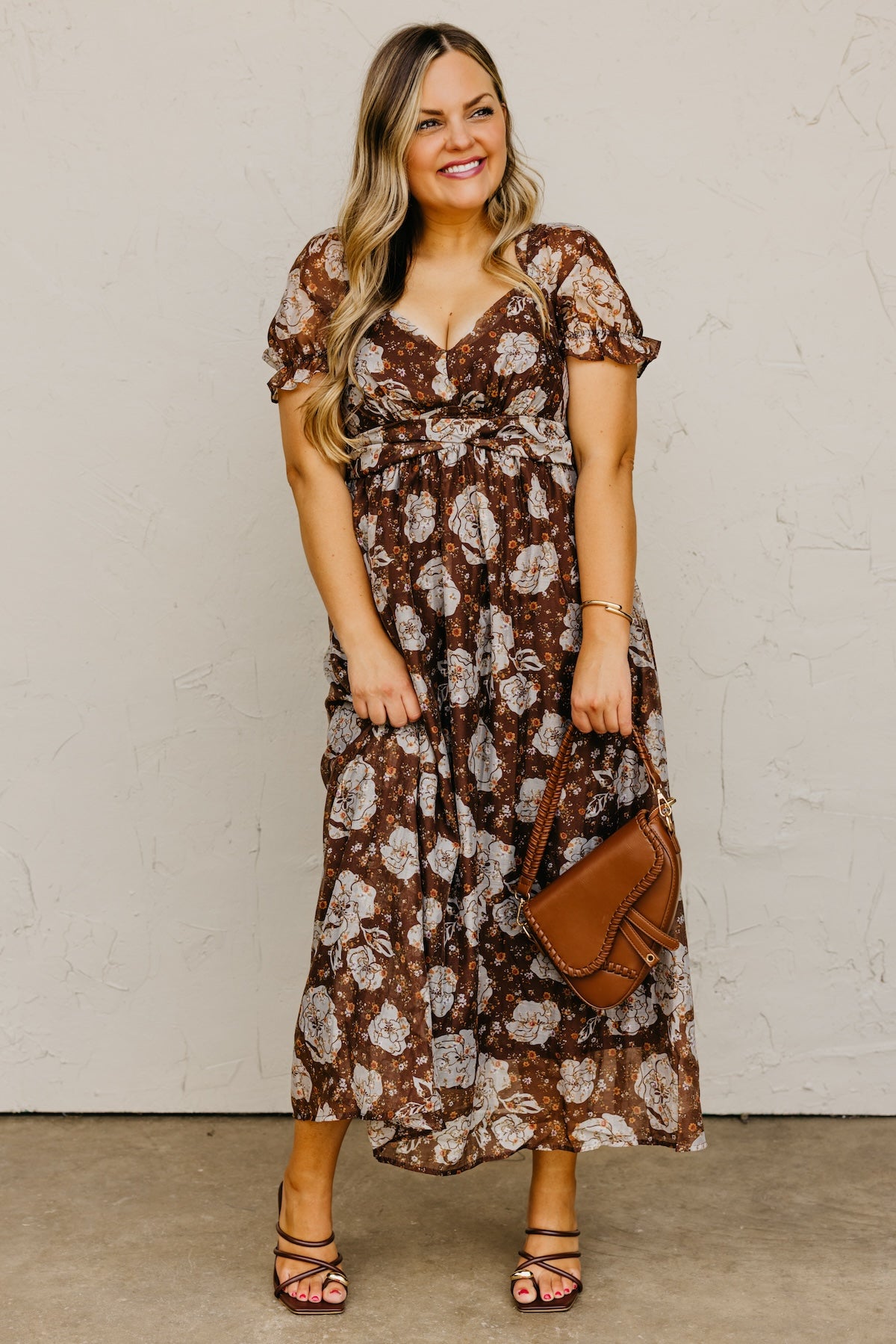 The Chelsea Fall Floral Midi Dress