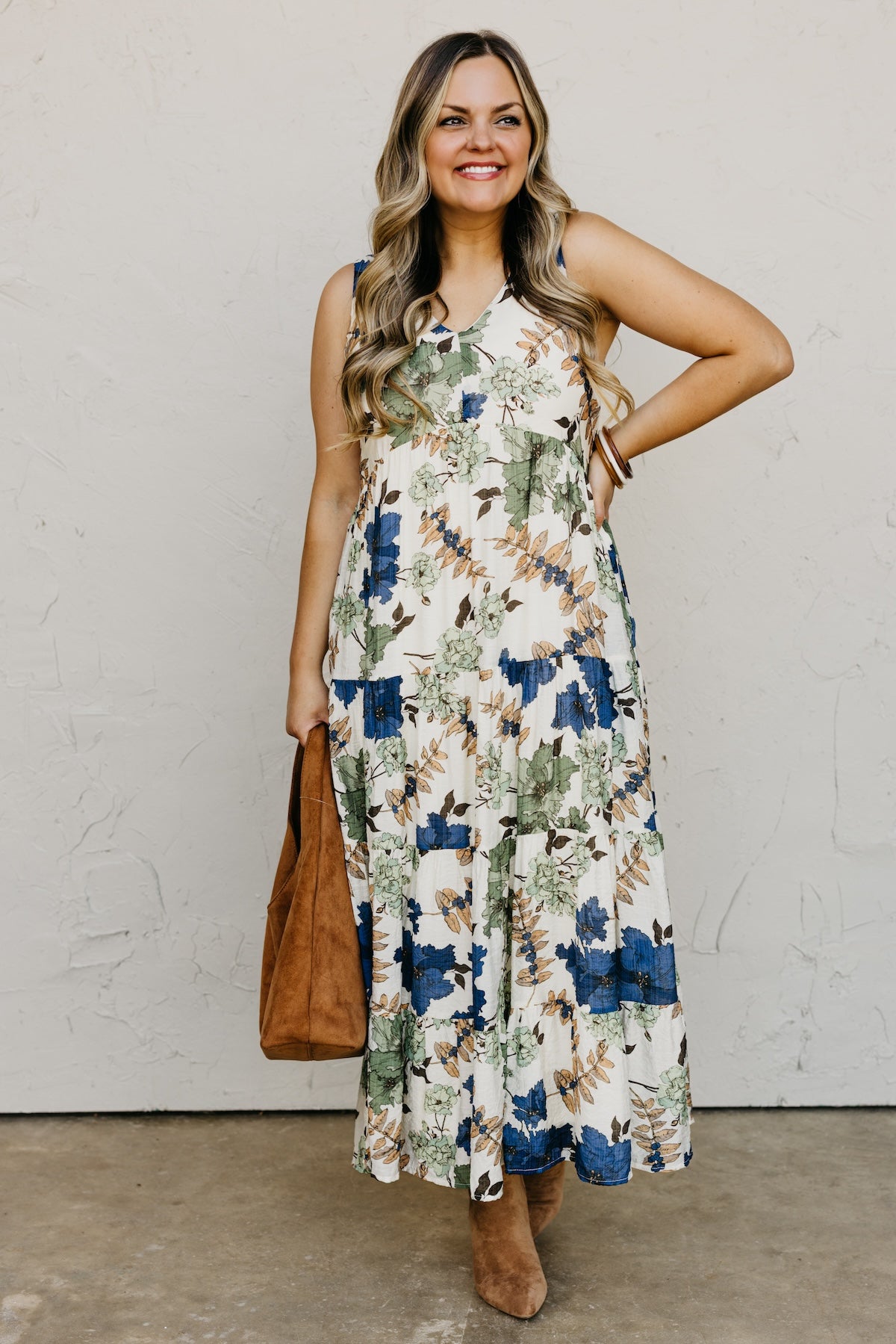 The Charlotte Floral Woven Midi Dress