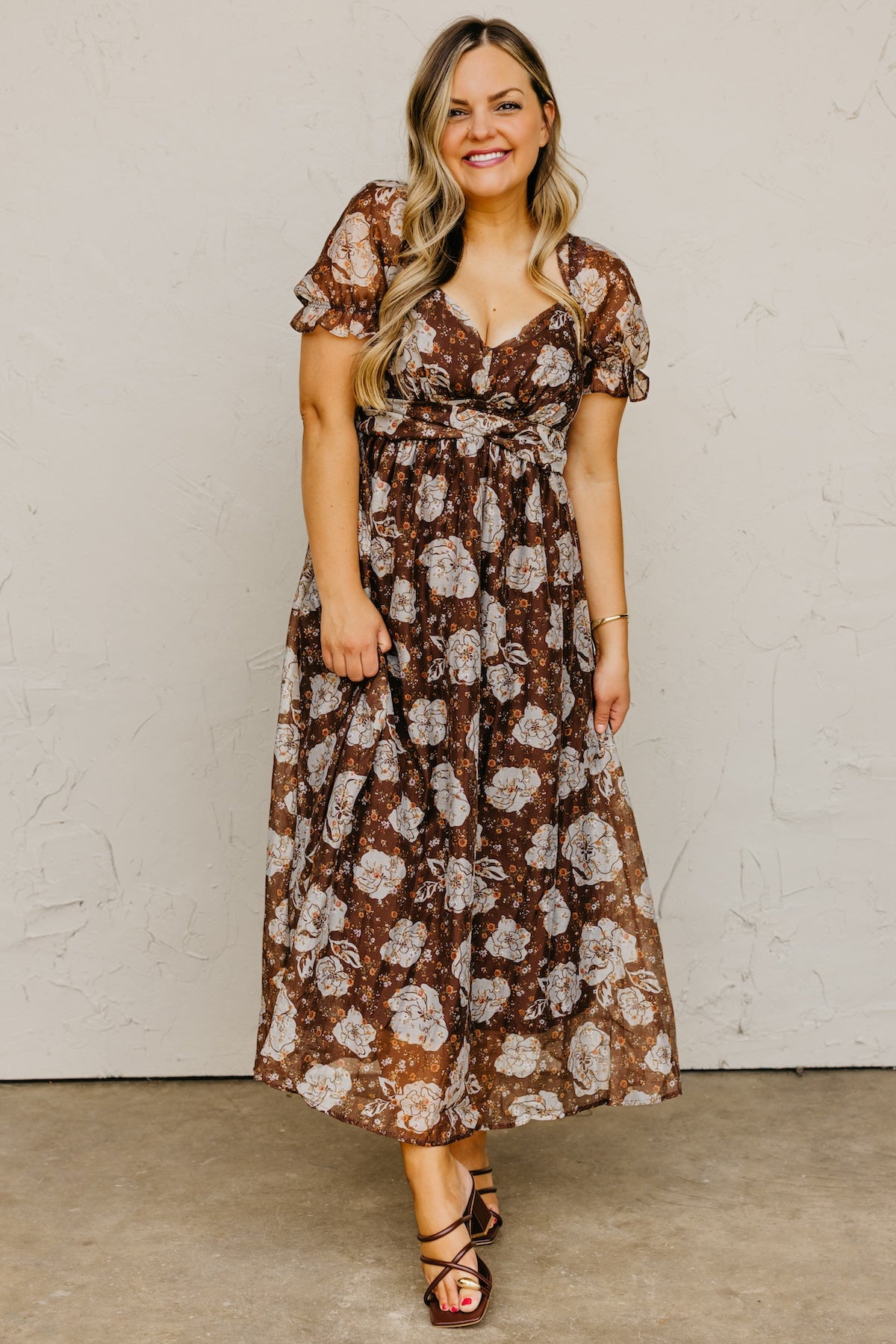 The Chelsea Fall Floral Midi Dress