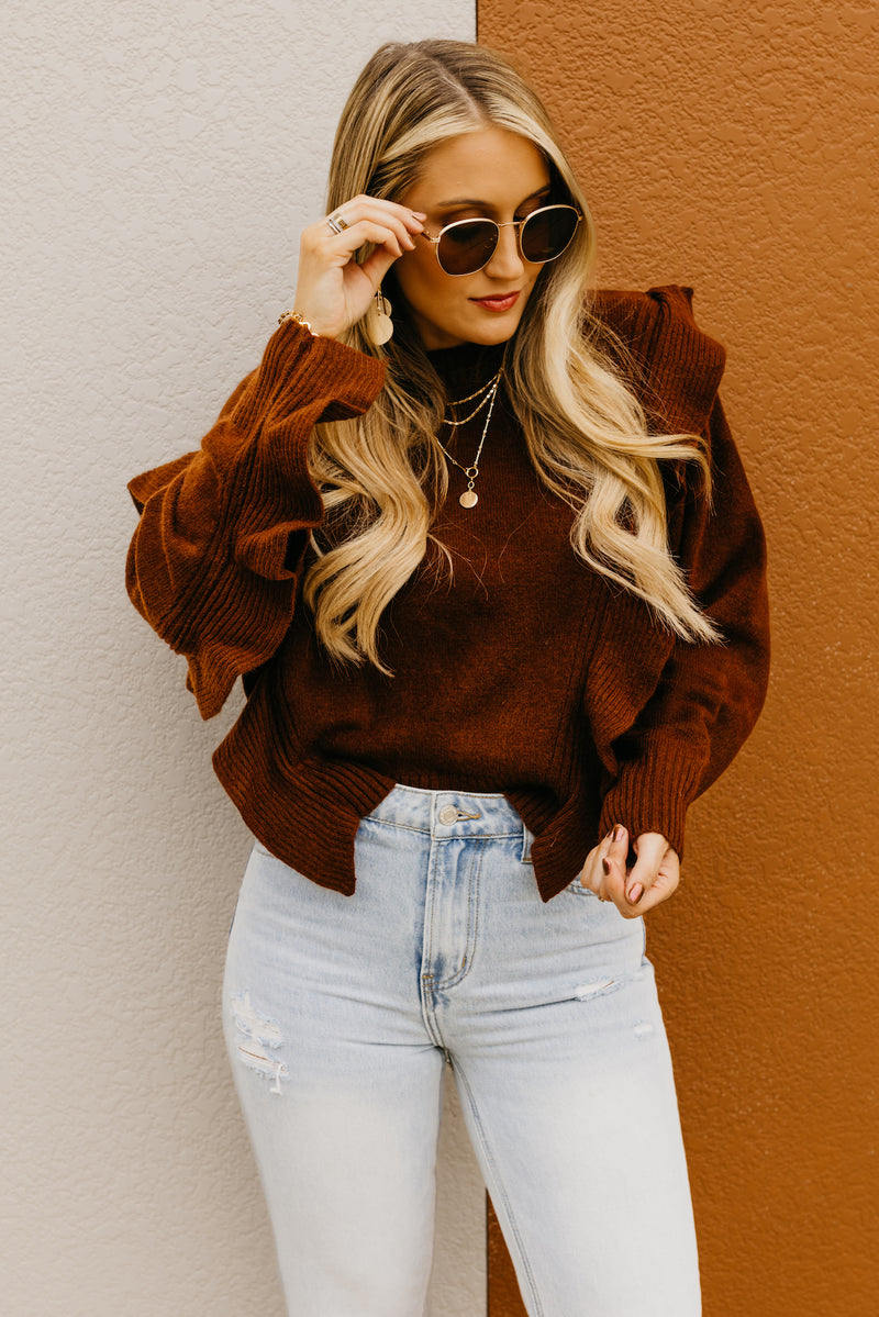 The Catherine Ruffle Detail Sweater