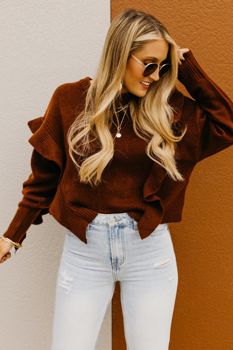 The Catherine Ruffle Detail Sweater