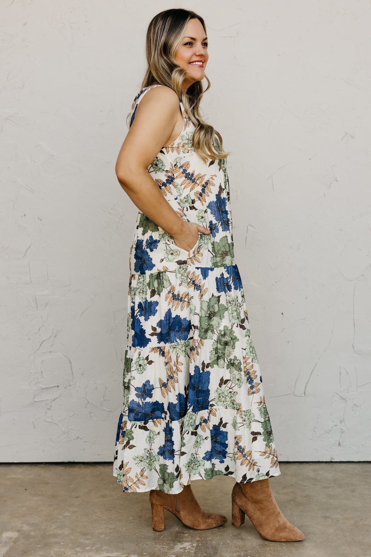 The Charlotte Floral Woven Midi Dress