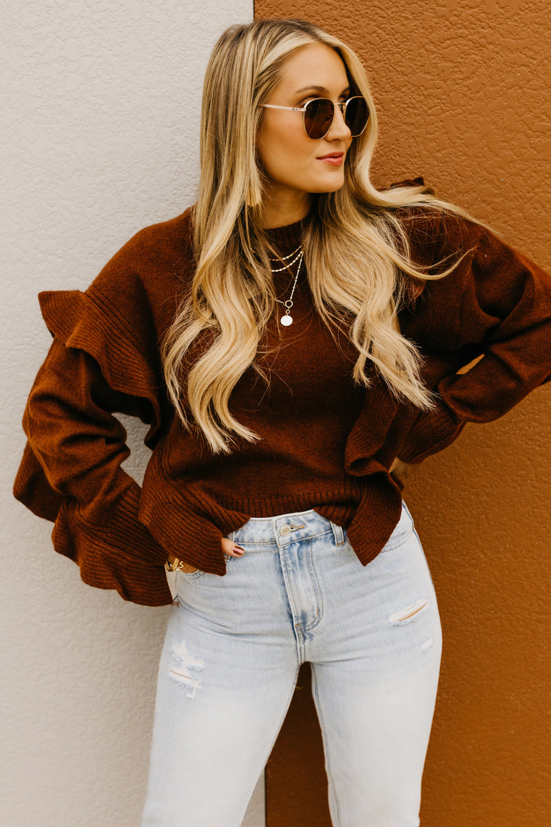 The Catherine Ruffle Detail Sweater