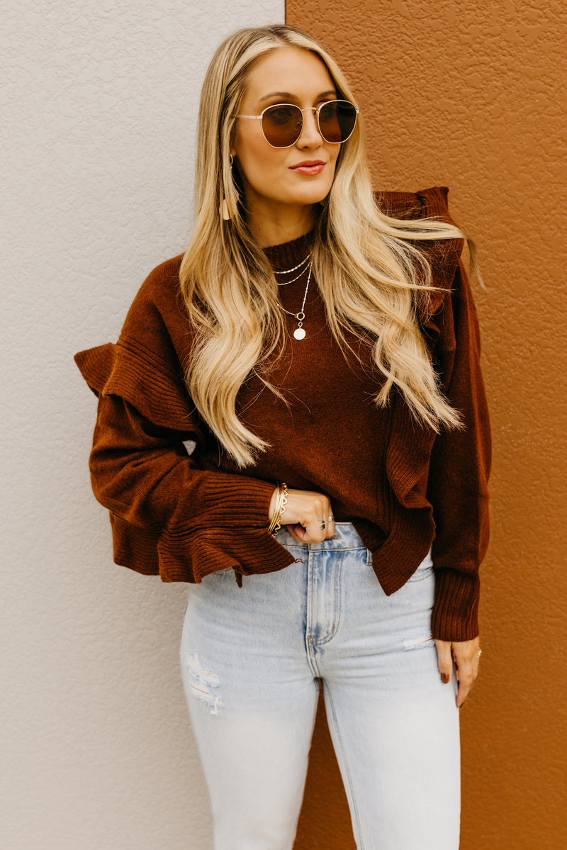 The Catherine Ruffle Detail Sweater
