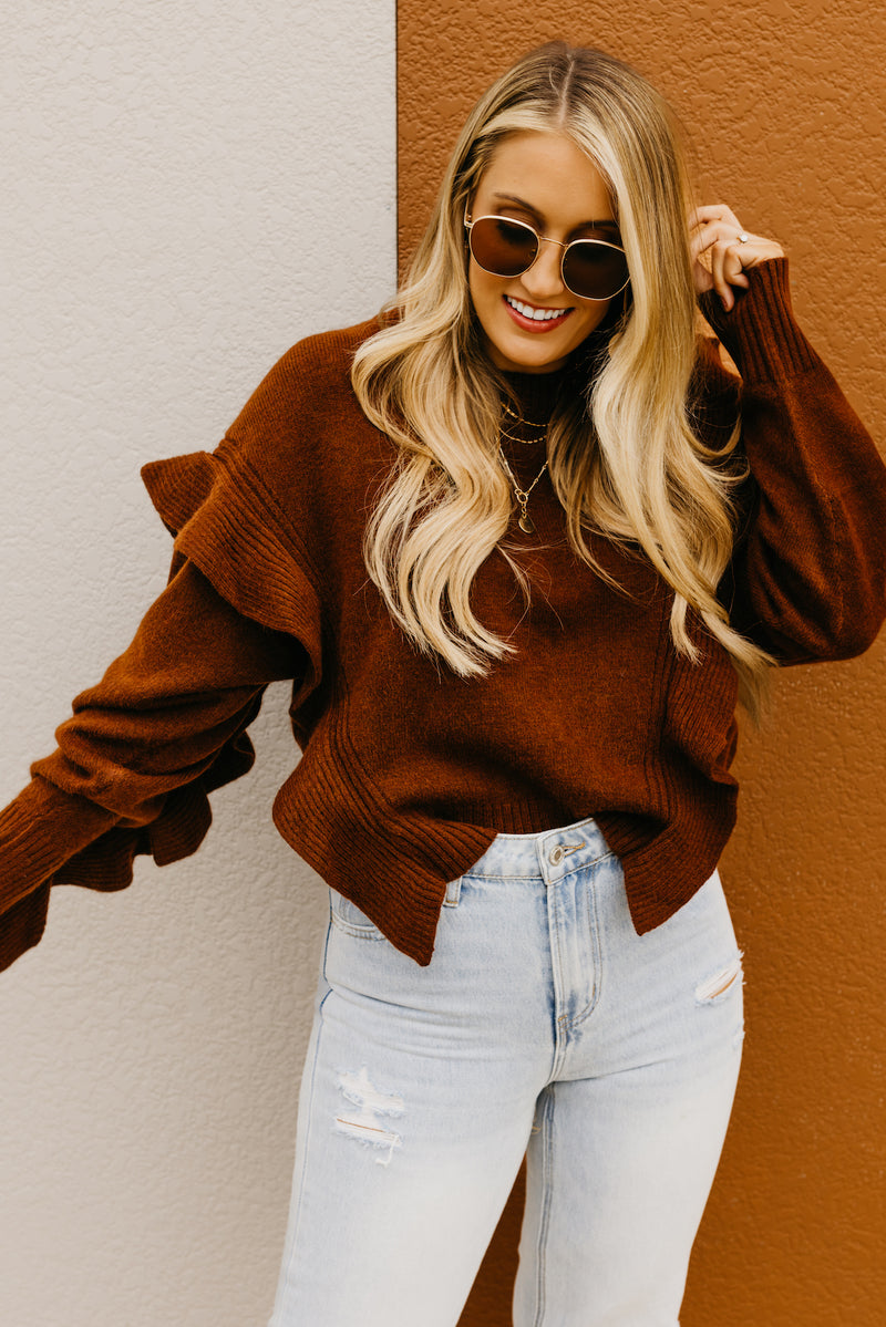 The Catherine Ruffle Detail Sweater