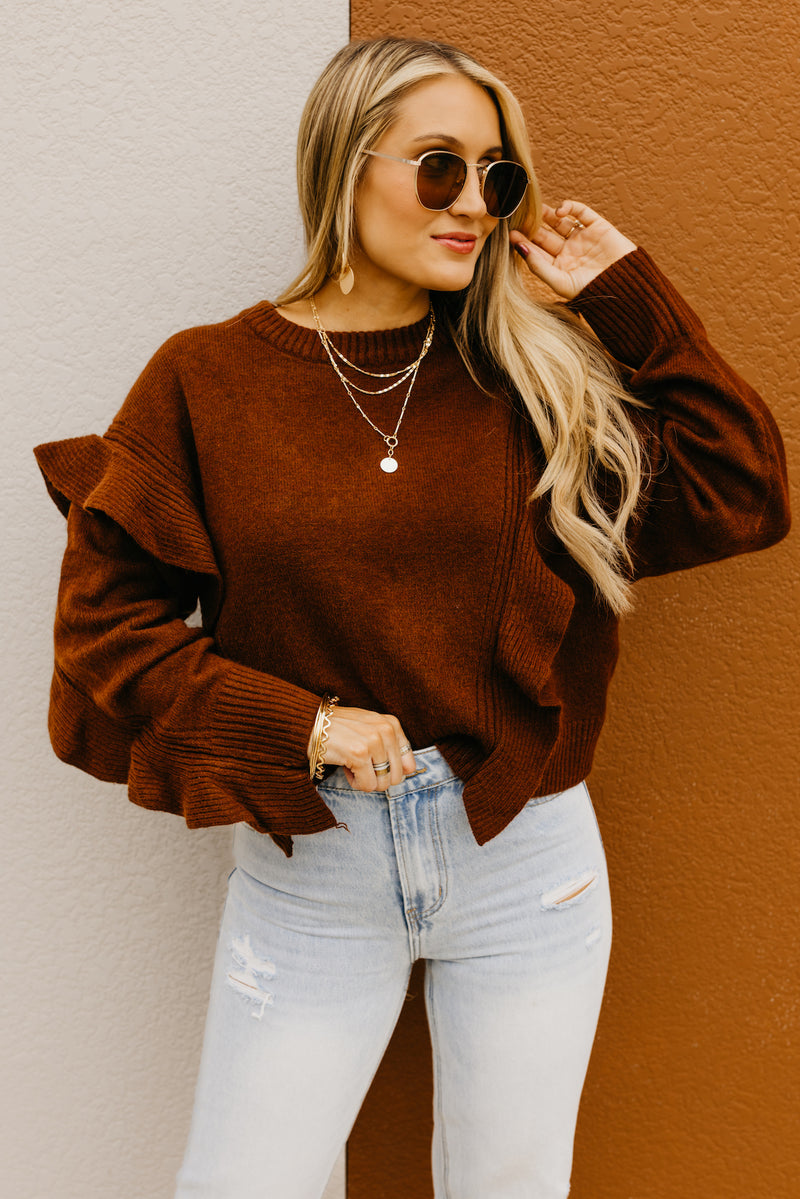 The Catherine Ruffle Detail Sweater