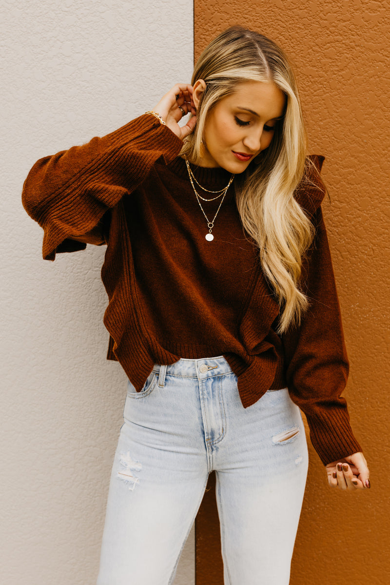 The Catherine Ruffle Detail Sweater