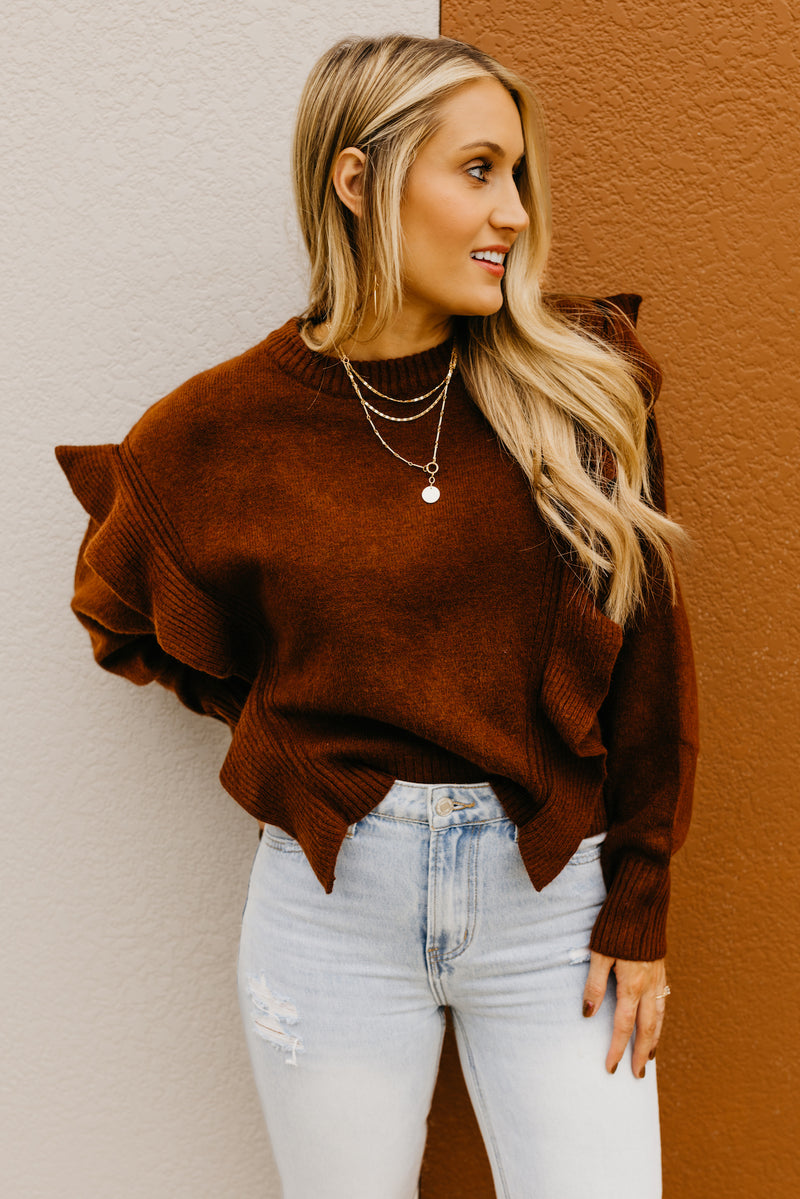 The Catherine Ruffle Detail Sweater