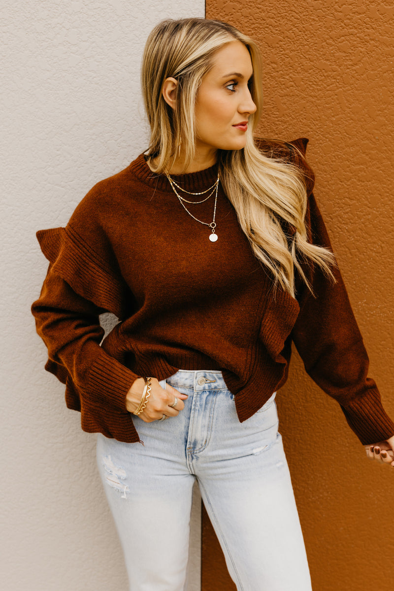 The Catherine Ruffle Detail Sweater