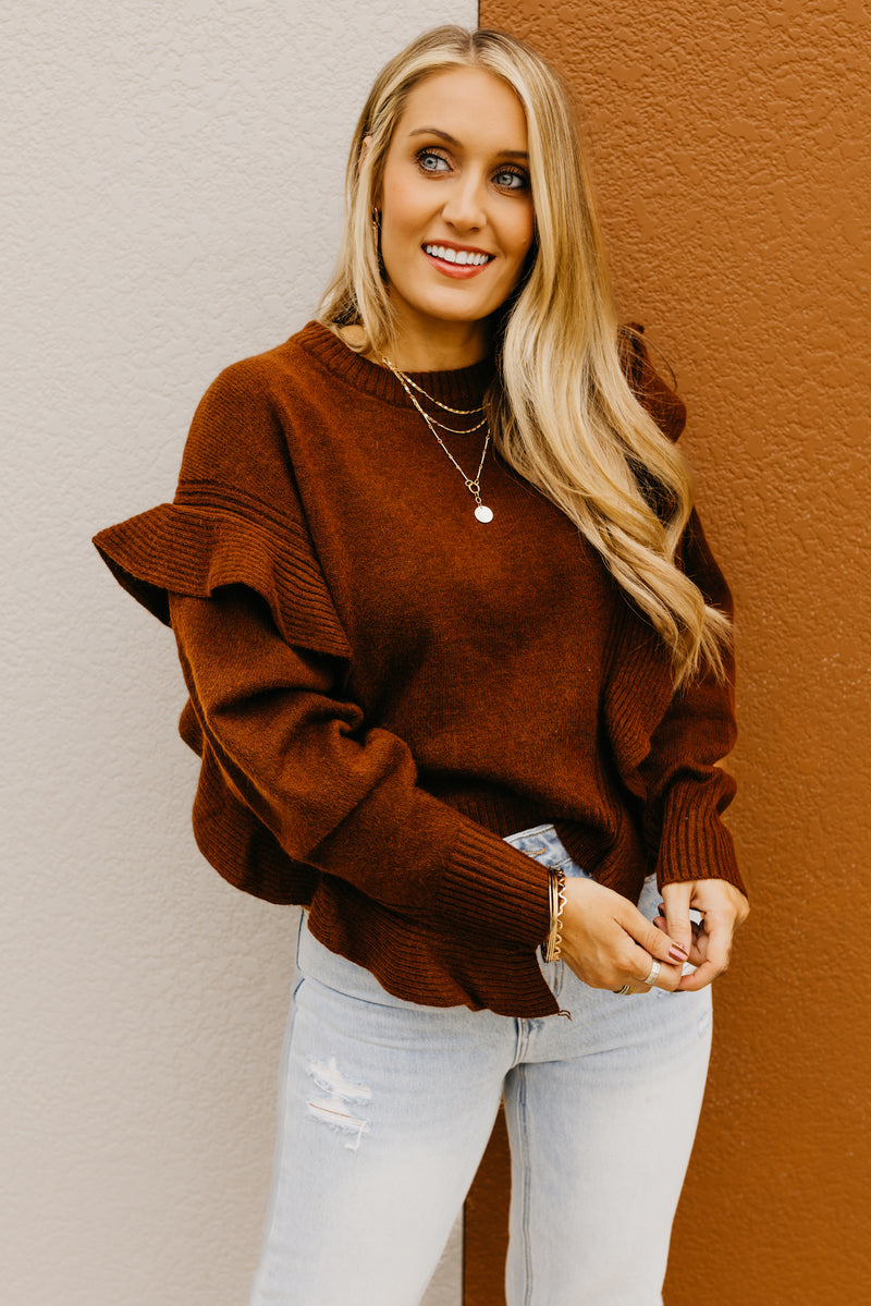 The Catherine Ruffle Detail Sweater