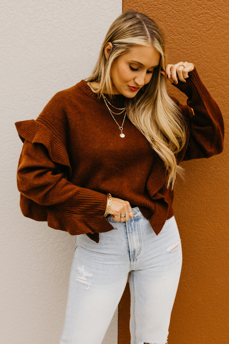 The Catherine Ruffle Detail Sweater