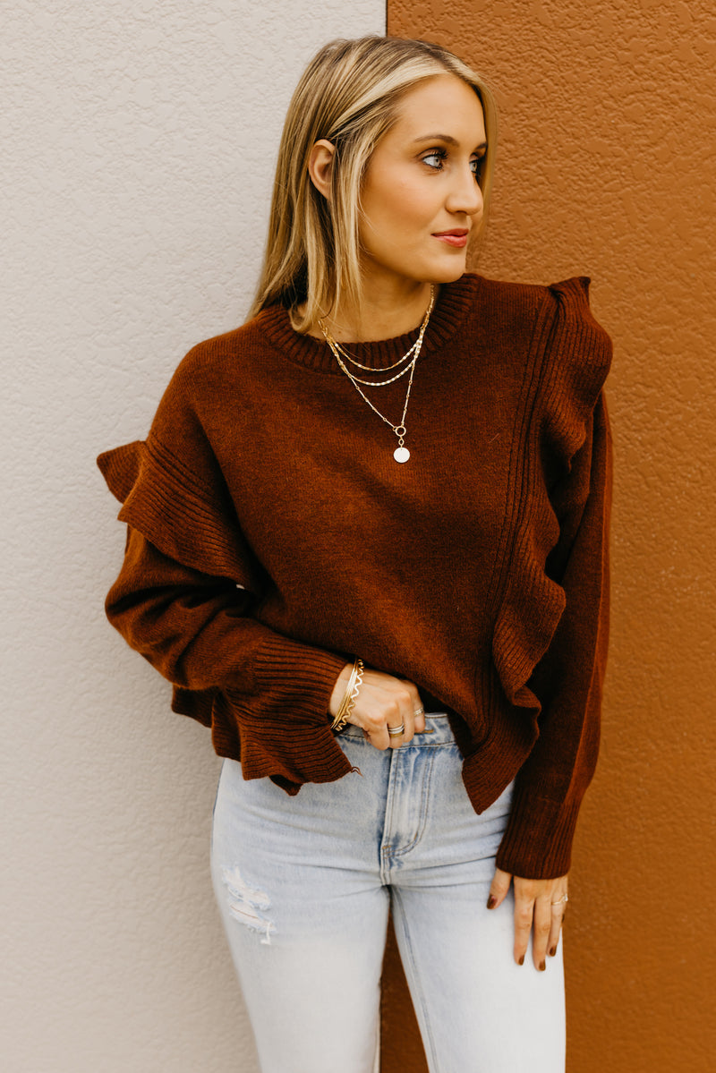 The Catherine Ruffle Detail Sweater