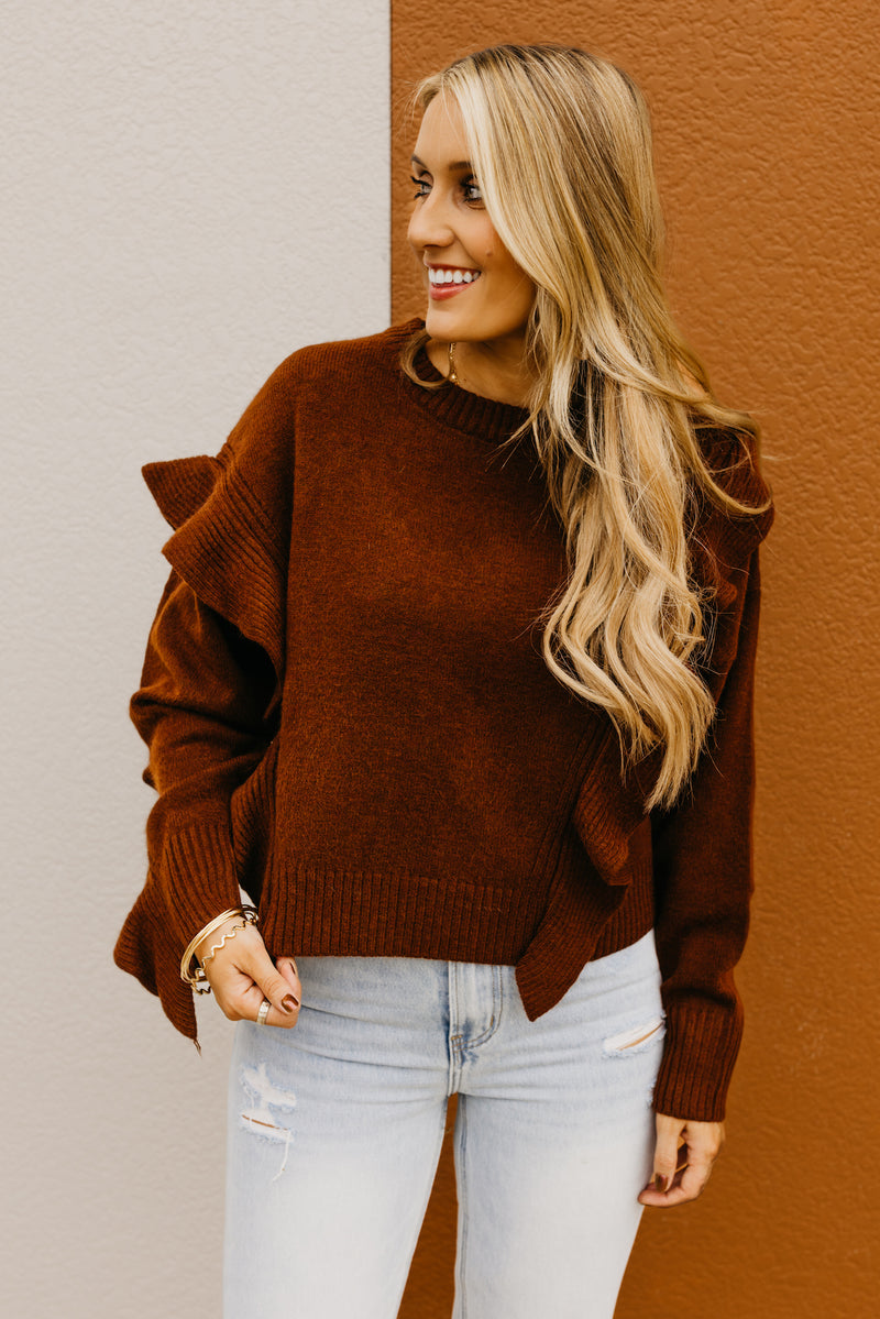 The Catherine Ruffle Detail Sweater