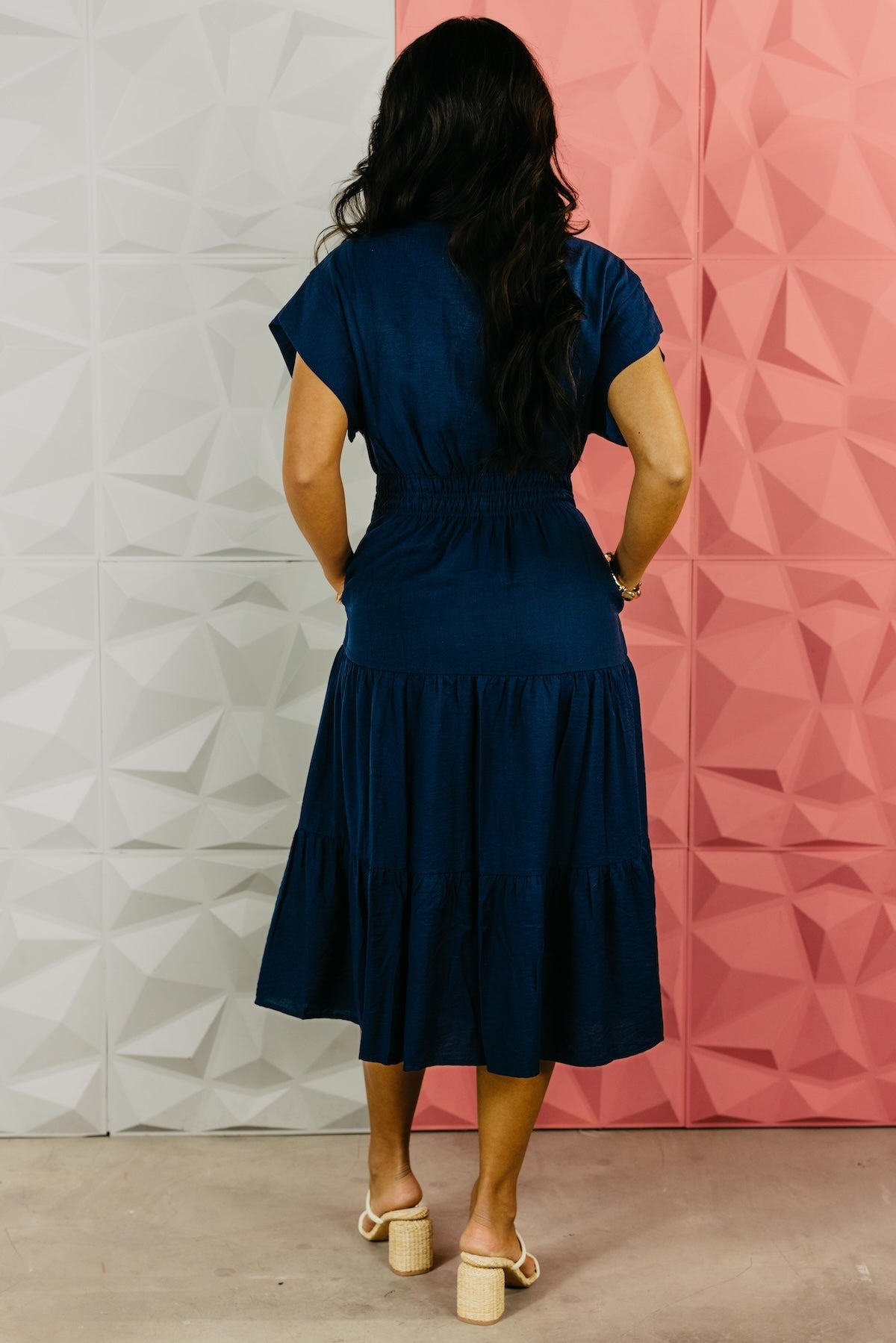 The Isaiah Embroidered Tiered Midi Dress