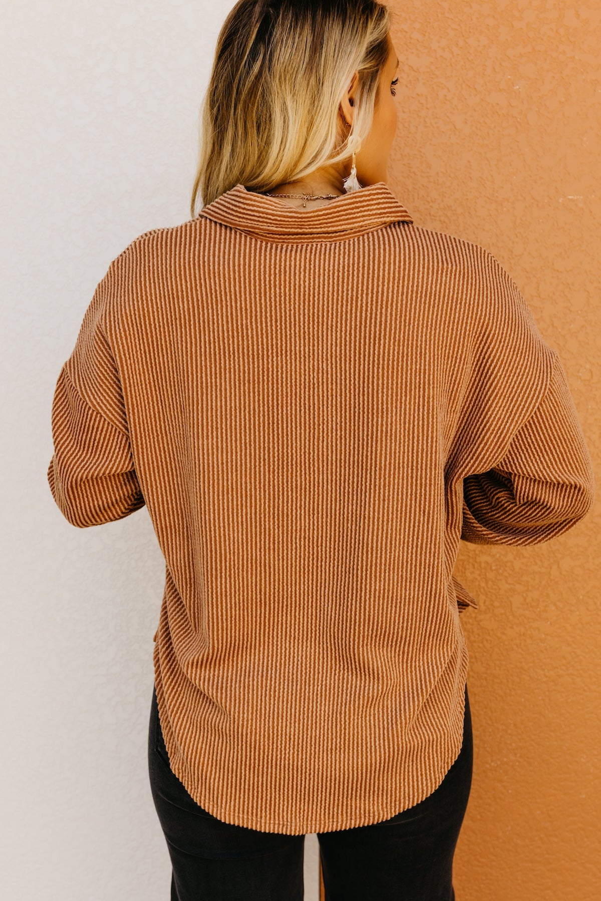 The Kathleen Ribbed Henley Knit Top