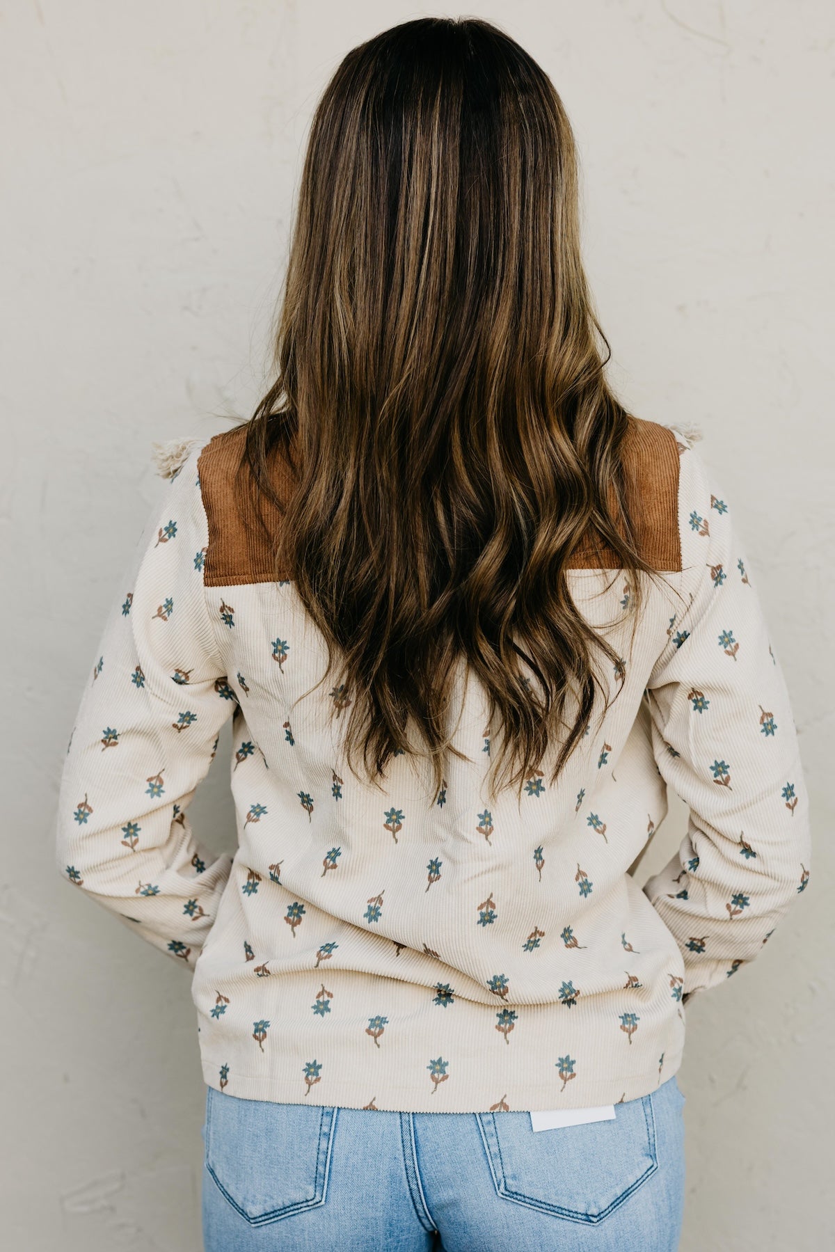 The Aubrielle Corduroy Fringe Shirt