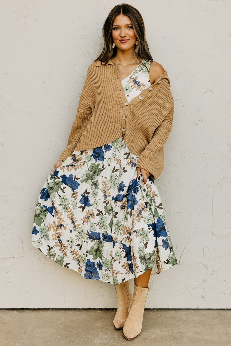 The Charlotte Floral Woven Midi Dress