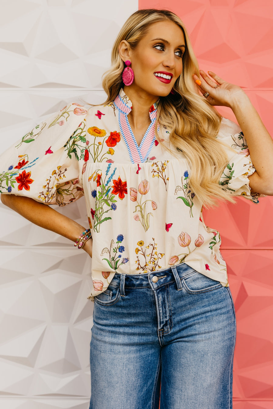 The Paige Floral Puff Sleeve Blouse