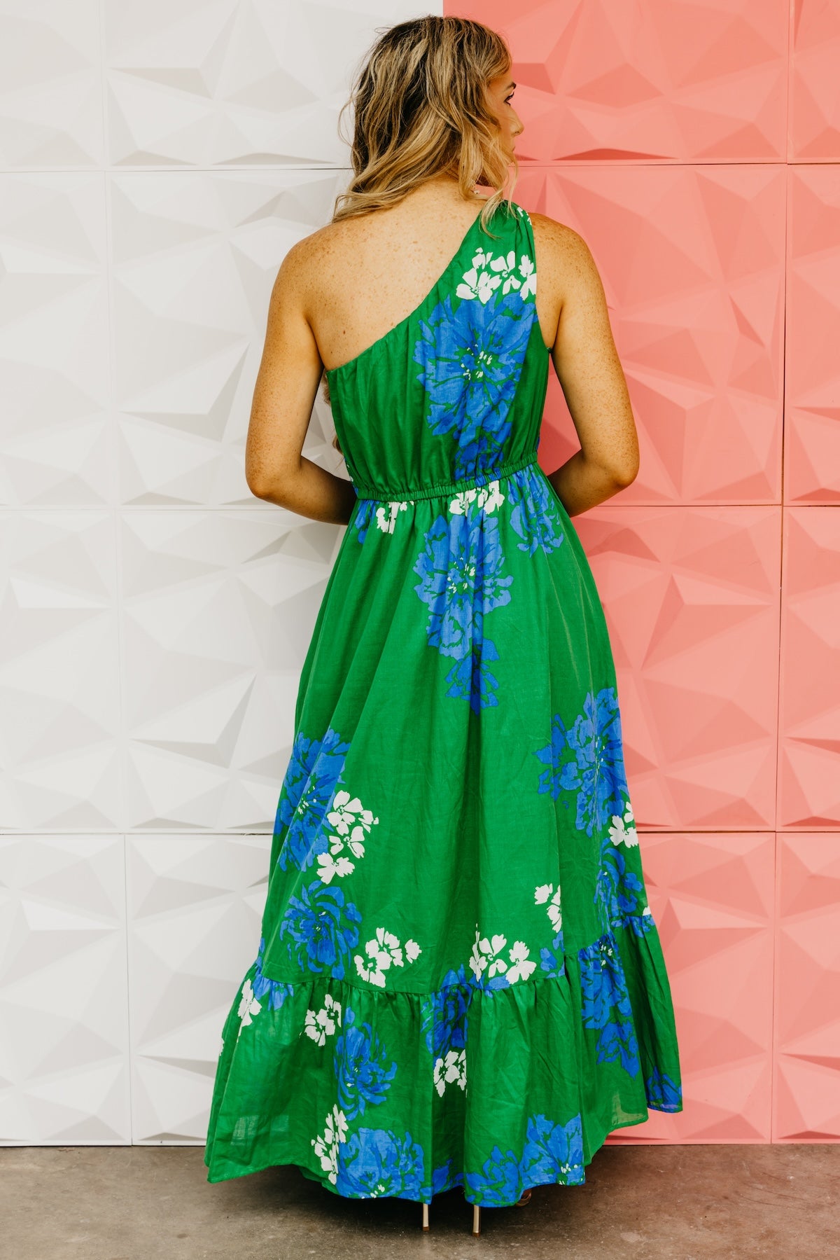 The Gustavo Floral One Shoulder Maxi Dress