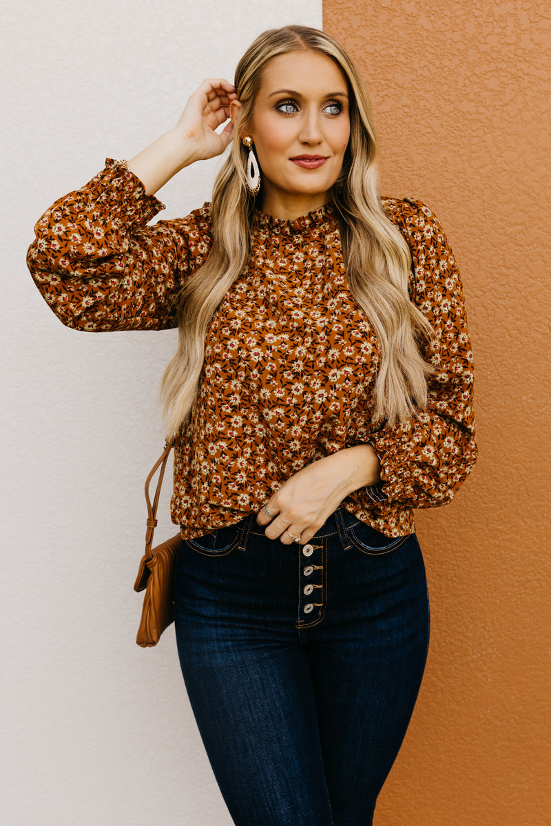 The Paityn Long Sleeve Ruffle Woven Top